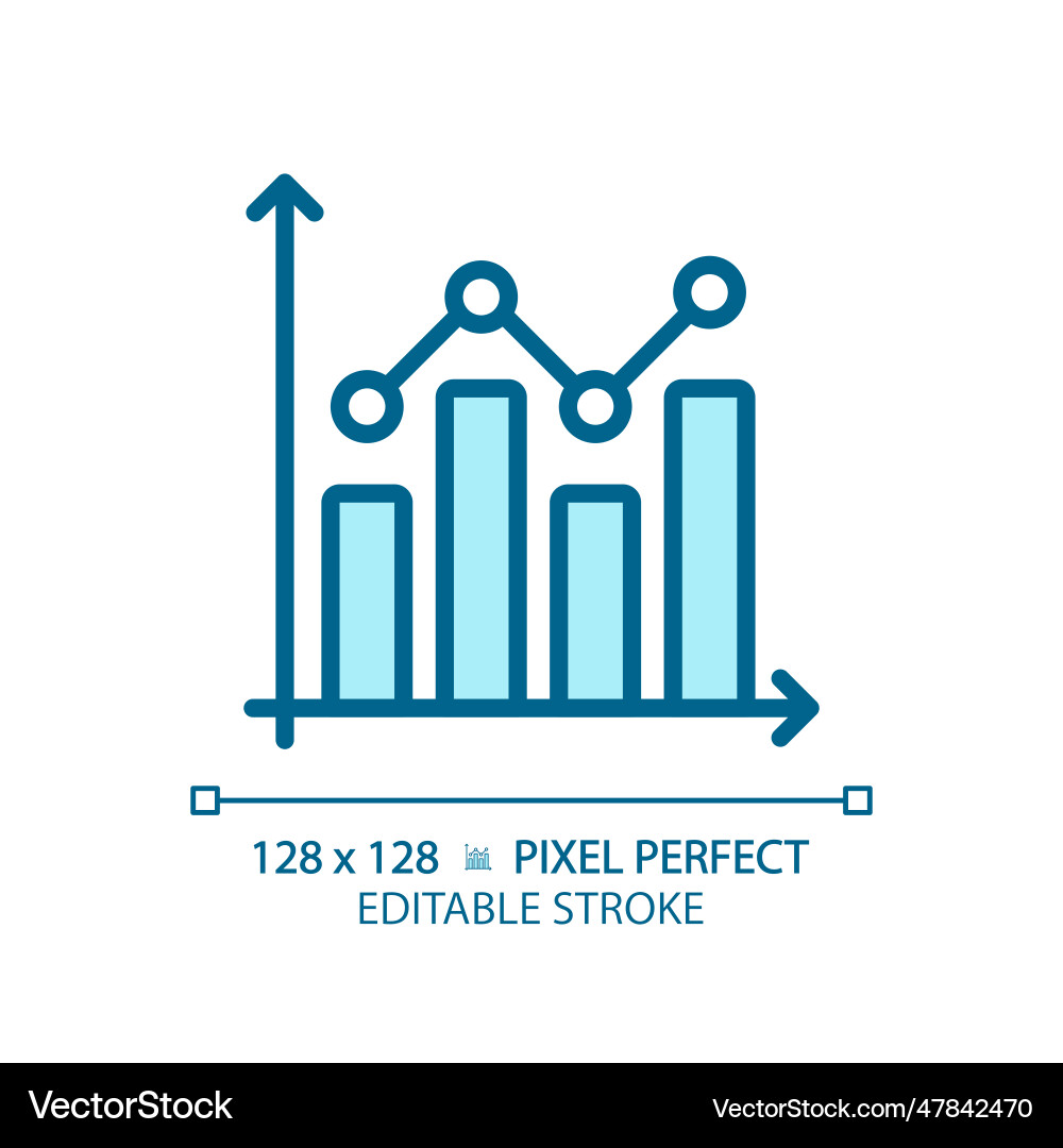 Combo Diagramm hellblaue Ikone Combo Diagramm hellblaue Ikone vektorbild