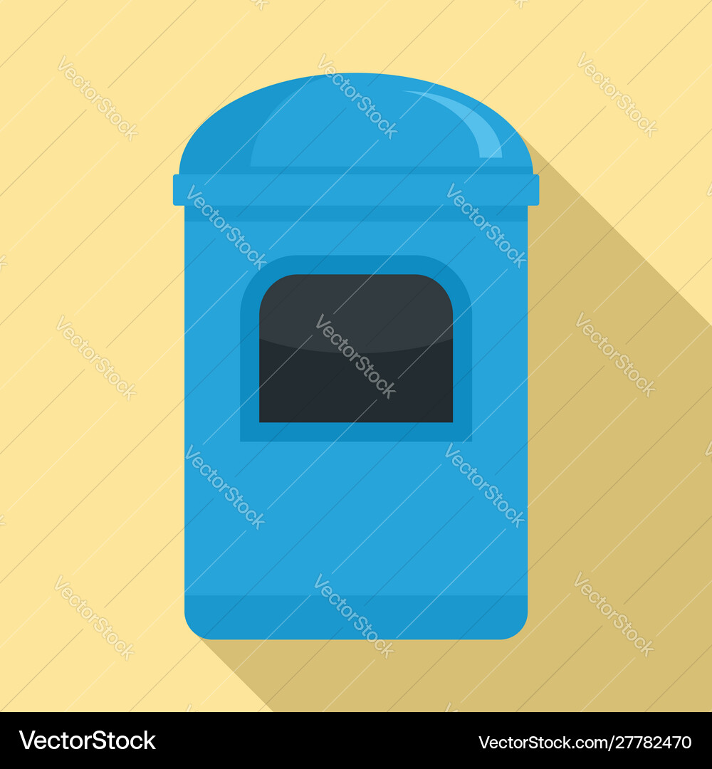 Garbage box icon flat style Garbage box icon flat style vector image