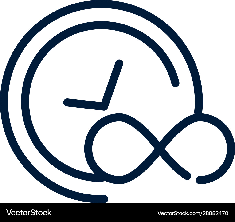 Infinite Time Clock Vector Image