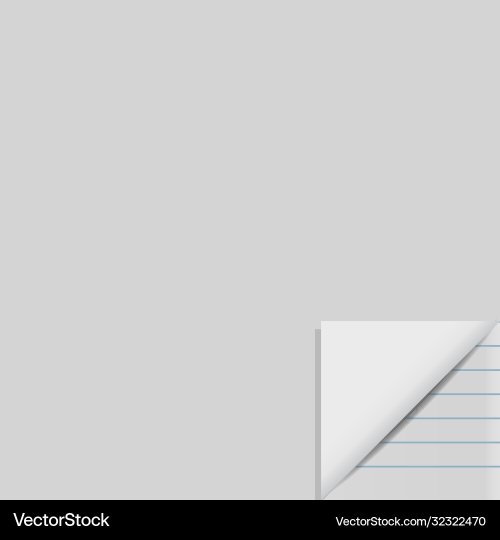 Page curl with shadow on a blank sheet paper Page curl with shadow on a blank sheet paper vector image