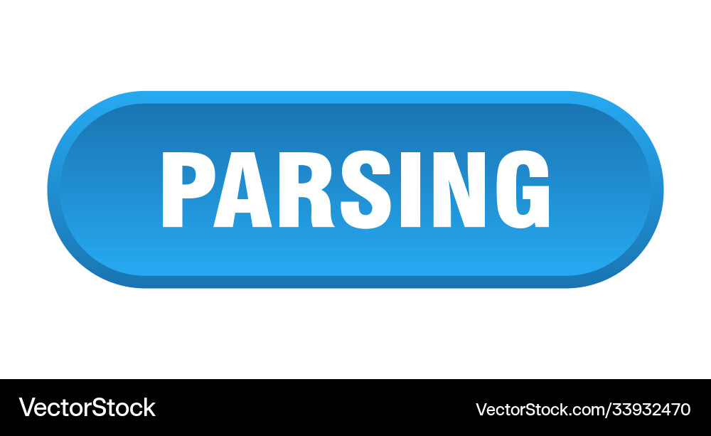 Parsing button rounded sign on white background vector image