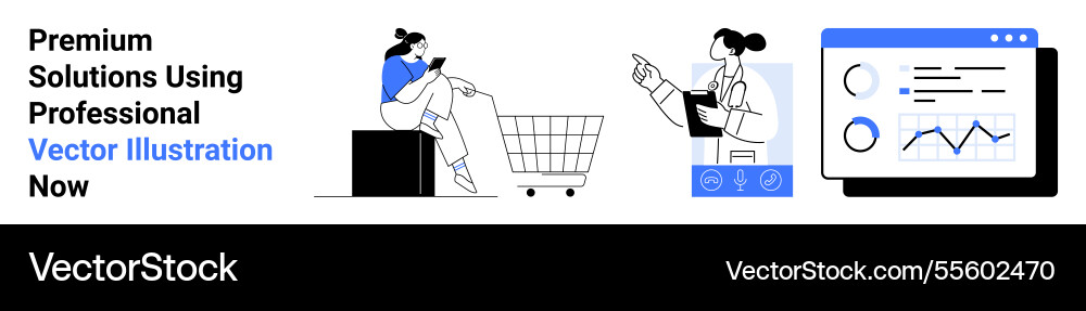 Professional concepts combining online Professional concepts combining online vector image
