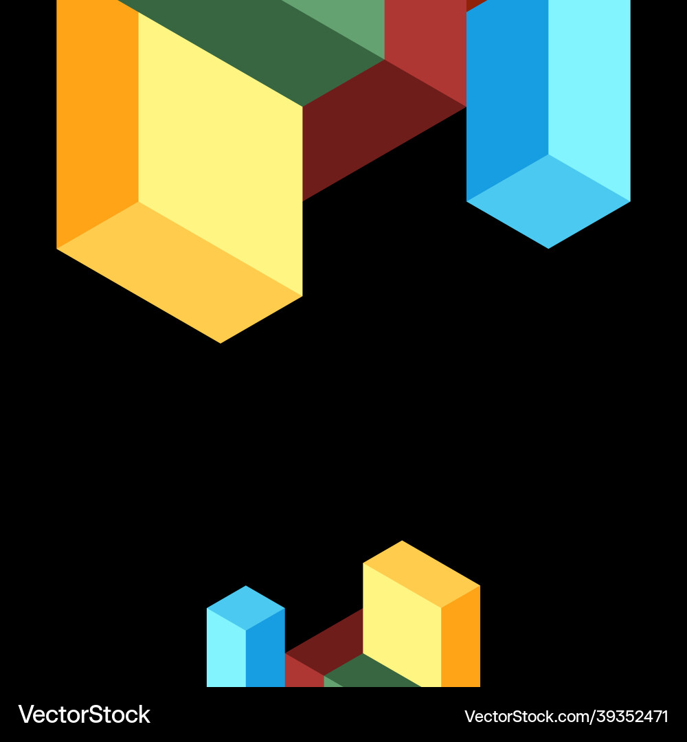 Abstract background 3d cubes cubic elements Abstract background 3d cubes cubic elements vector image