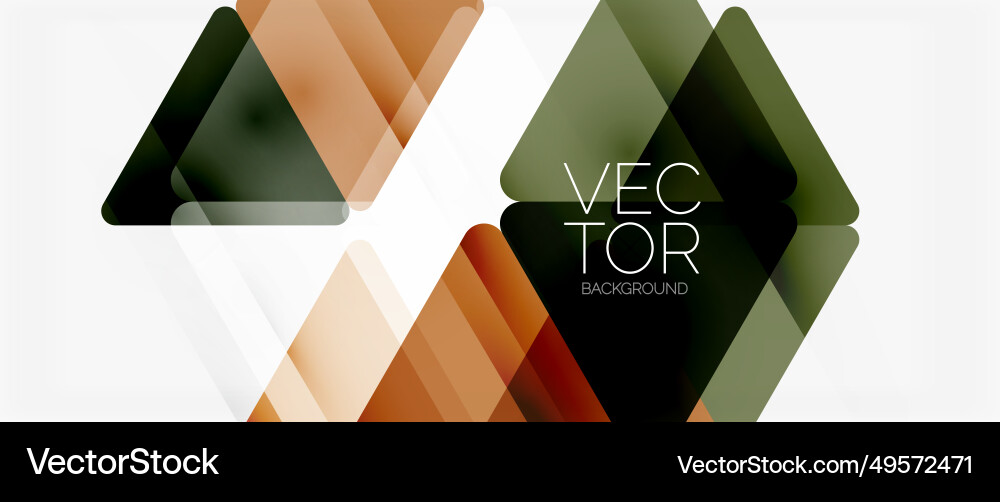 Abstract background color transparent triangles vector image