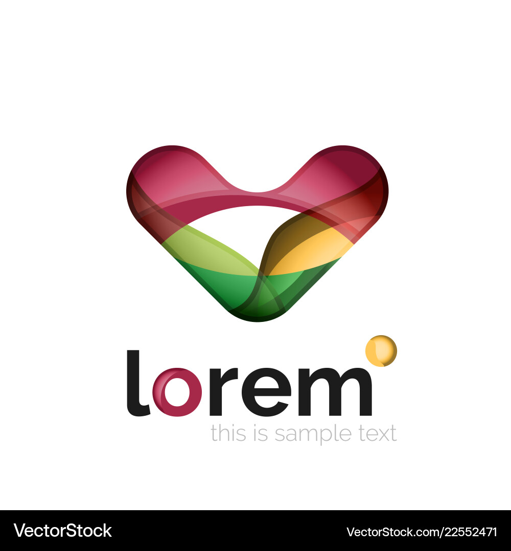 Abstract geometric logo created with overlapping Abstract geometric logo created with overlapping Vector Image