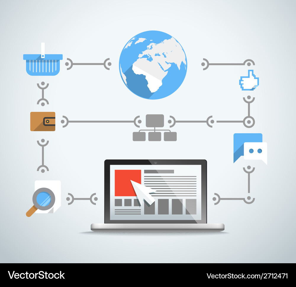 Abstract modern network scheme vector image