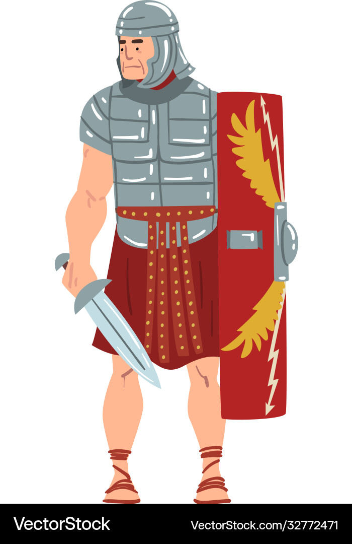 Ancient rome warrior male roman legionnaire Ancient rome warrior male roman legionnaire vector image