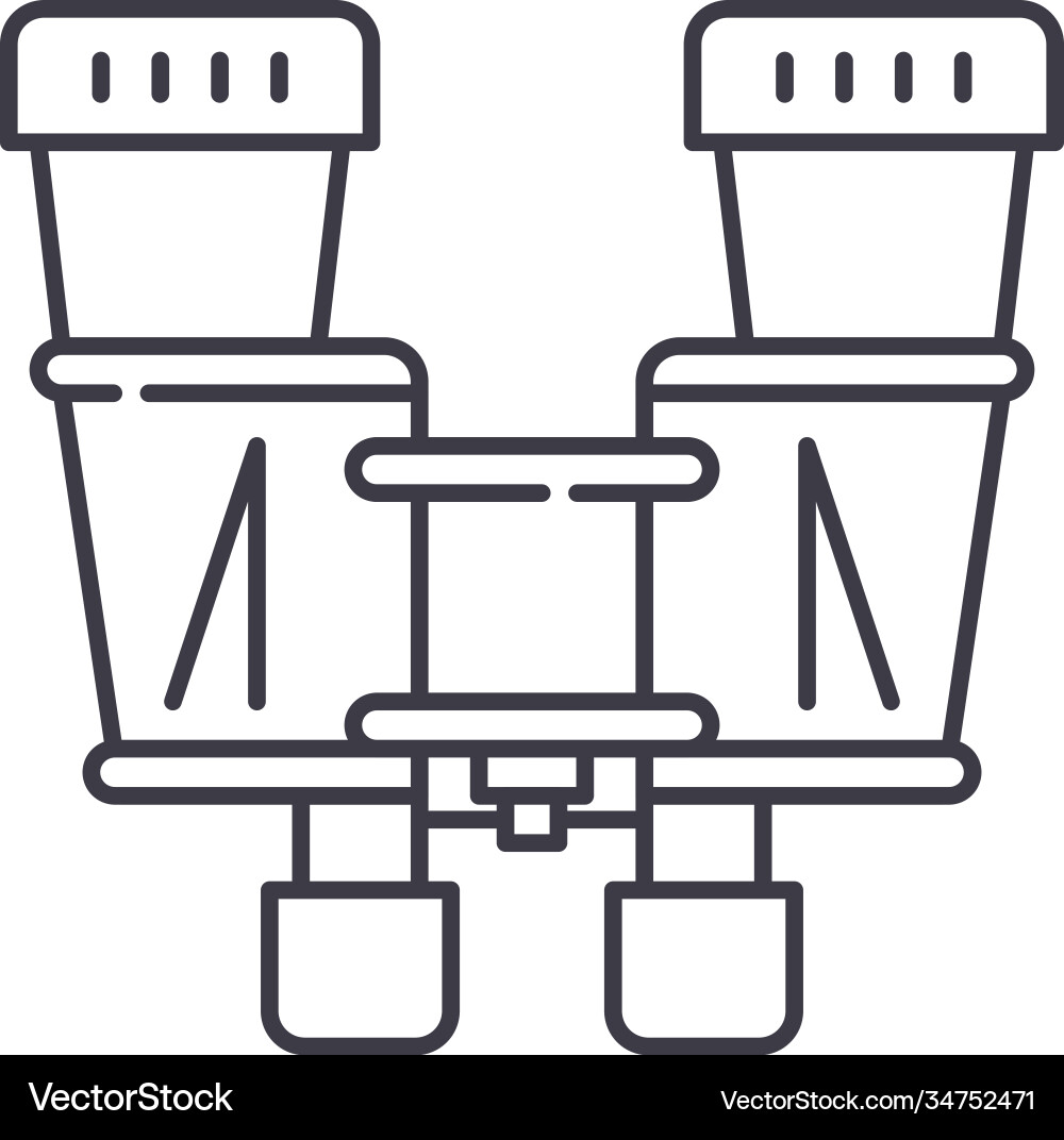 Binoculars image icon linear isolated Binoculars image icon linear isolated vector image