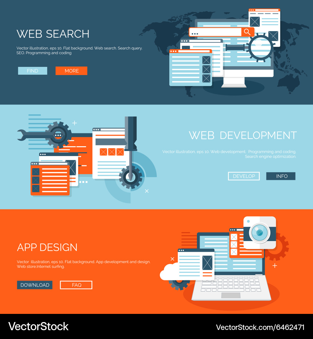Coding & Web Development Backgrounds vector image