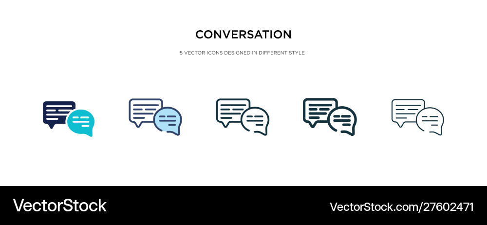 Conversation icon in different style two colored Vector Image