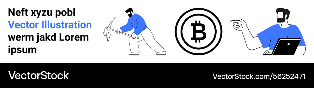Cryptocurrency concepts with bitcoin miner using Cryptocurrency concepts with bitcoin miner using vector image