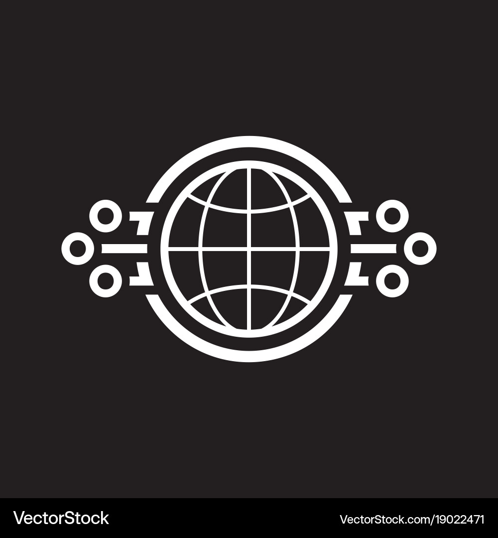 Global networking icon vector image