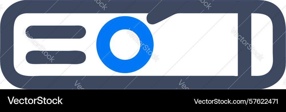 Horizontal bar with central circle loading vector image