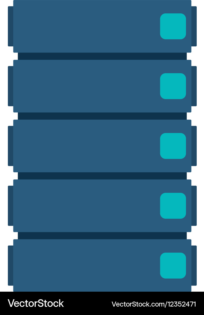 Isolated web hosting design vector image