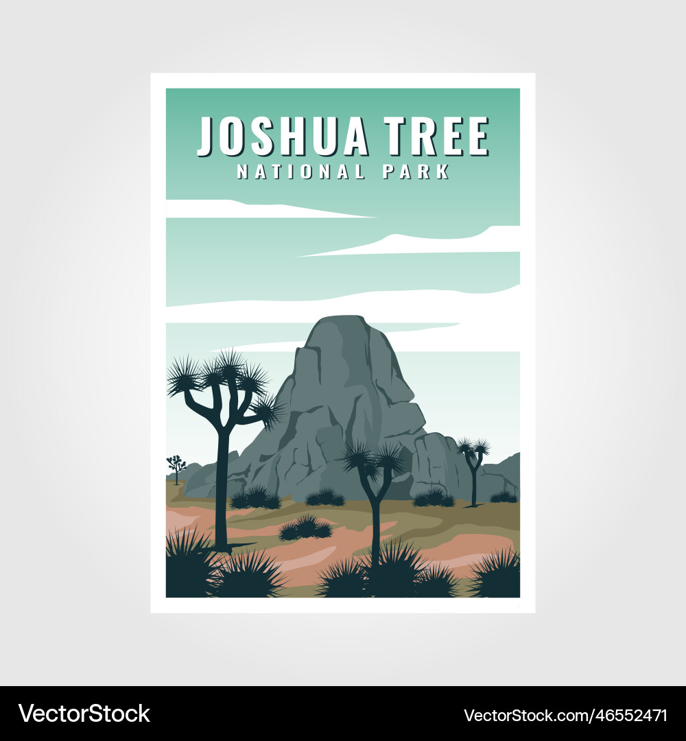 Joshua Tree National Park Poster Vector Image