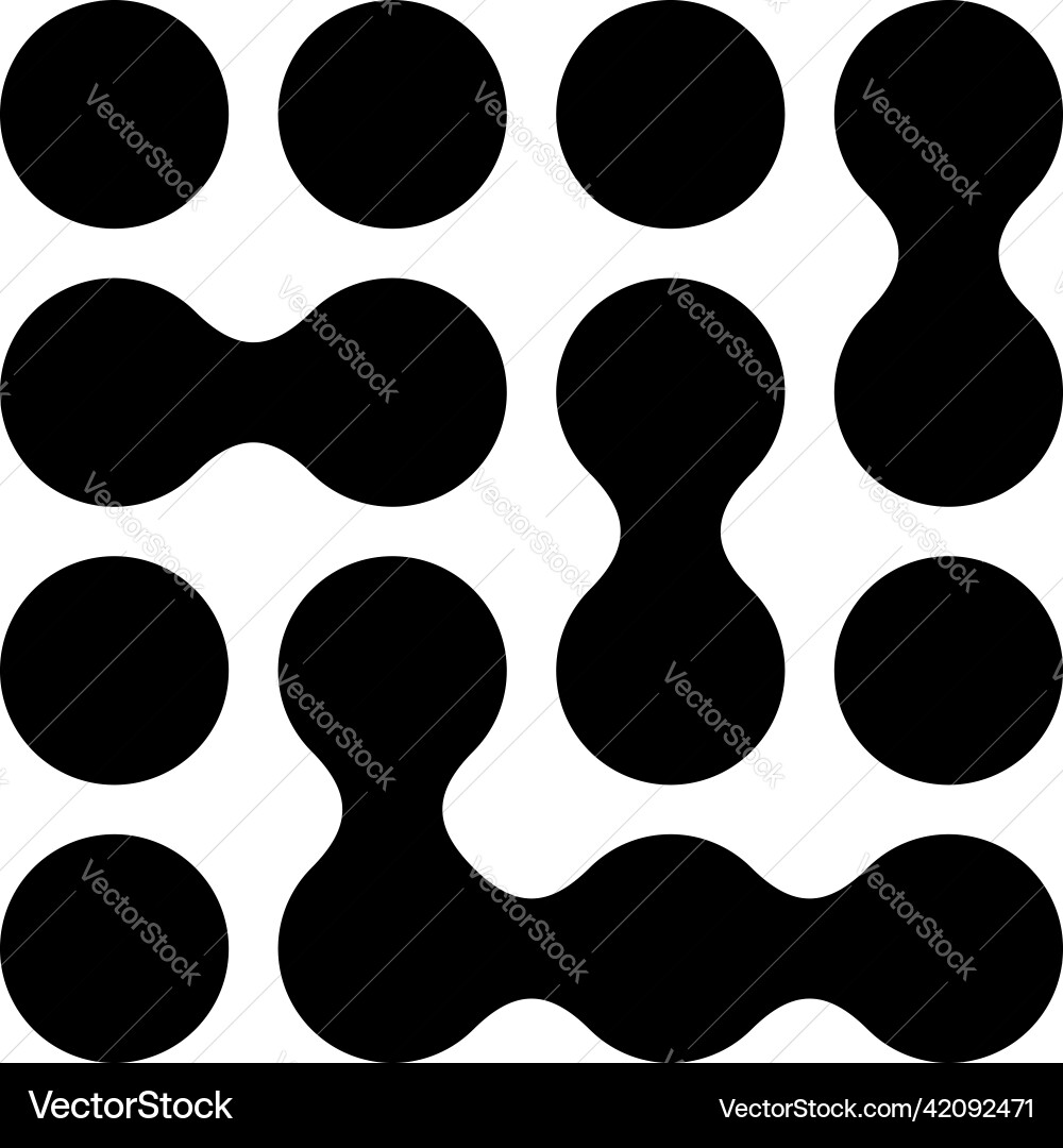 Metaball connected dots circles pattern texture Metaball connected dots circles pattern texture vector image