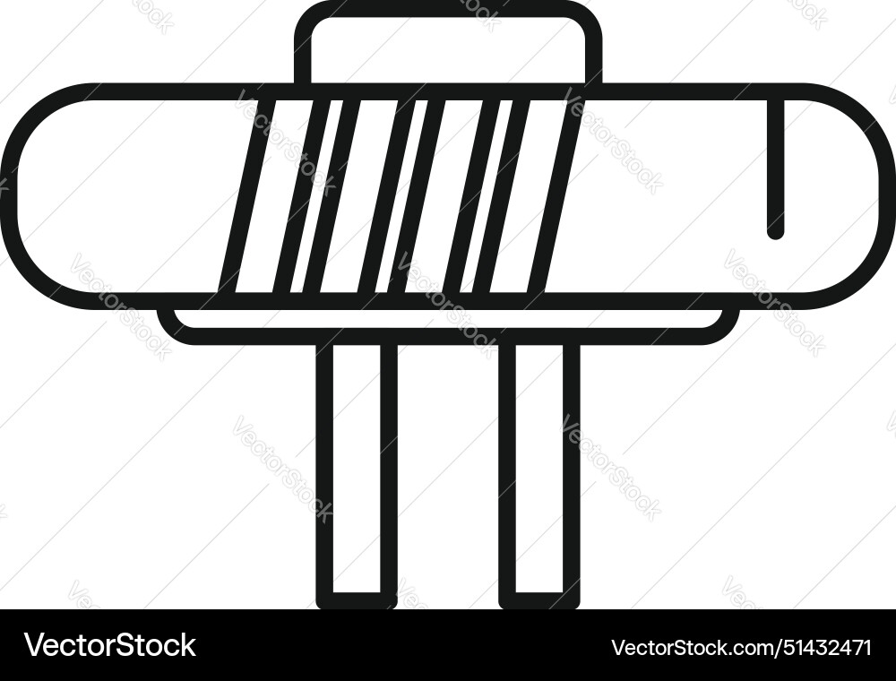 Modern linear led table lamp icon Modern linear led table lamp icon Vector Image