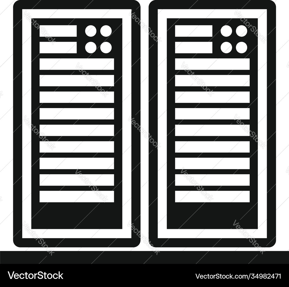Server data rack icon simple style Server data rack icon simple style vector image