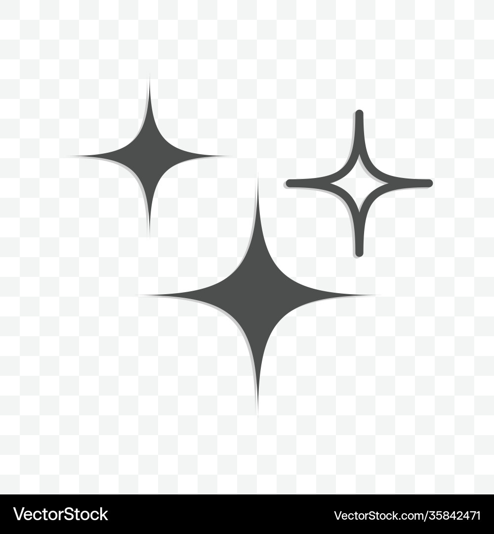 Sparkling icon isolated on transparent background Sparkling icon isolated on transparent background vector image