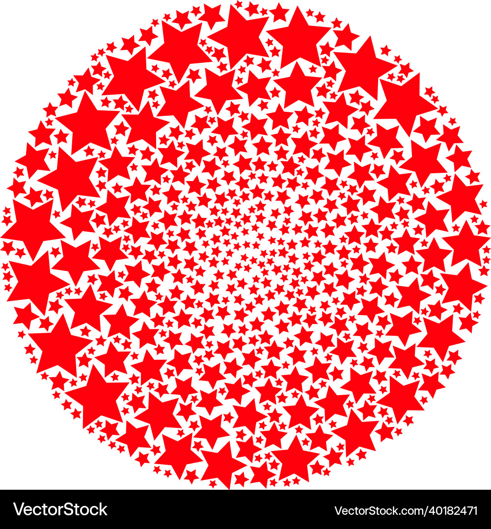 Star icon exploding round cluster mosaic Star icon exploding round cluster mosaic vector image