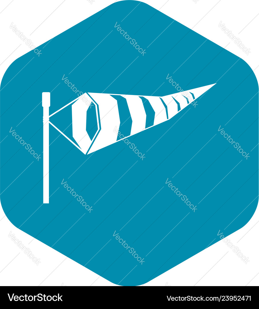 Windsock icon in simple style Windsock icon in simple style vector image