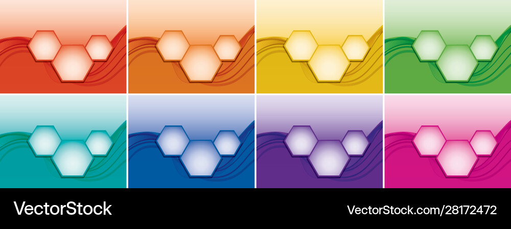 Background design with abstract patterns in many Vector Image