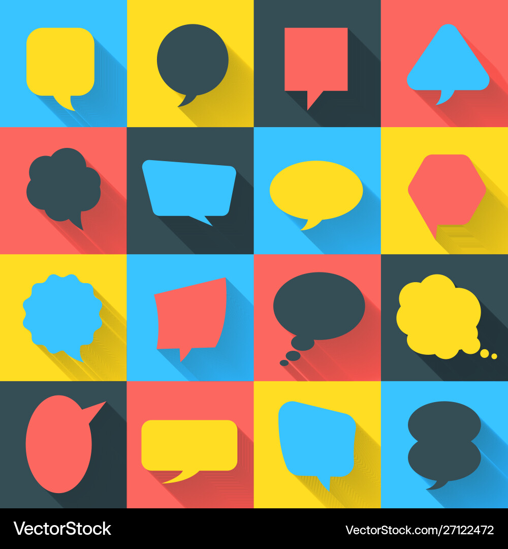 Balloon message collection set for anything design vector image