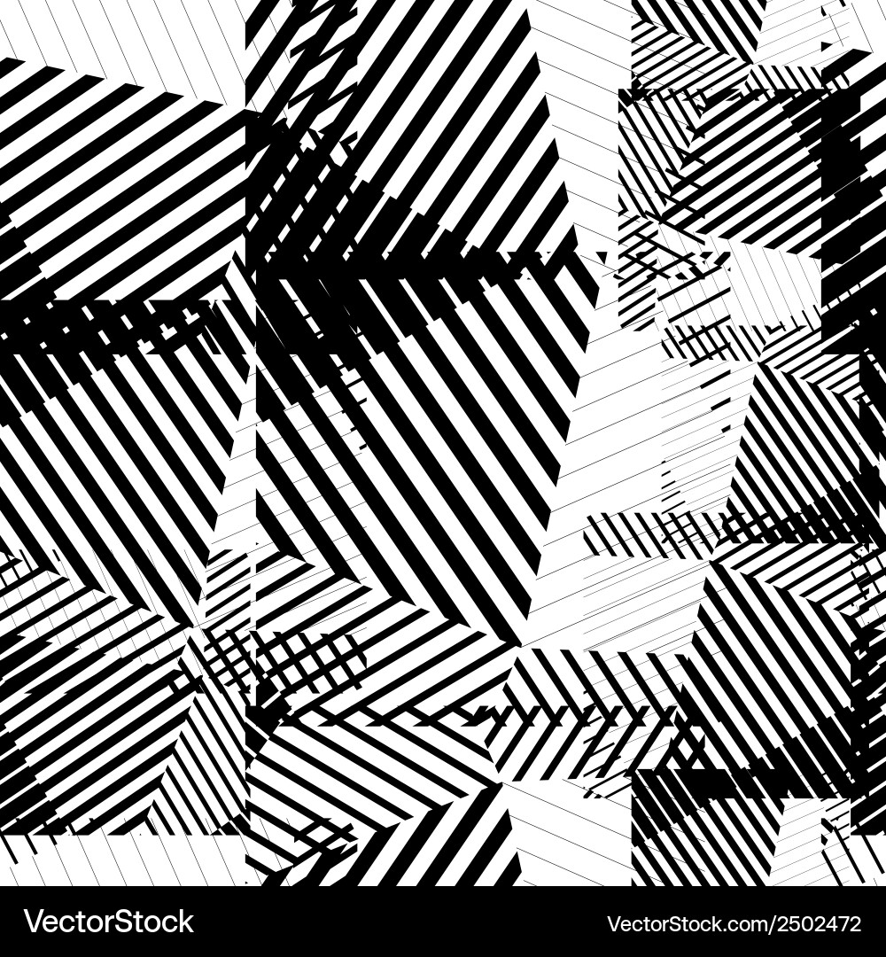 Black and white seamless pattern with parallel vector image