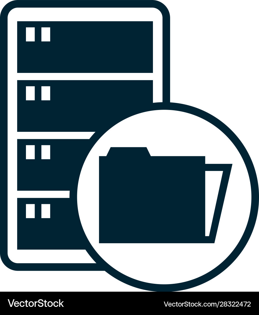 Data server tower isolated icon Vector Image