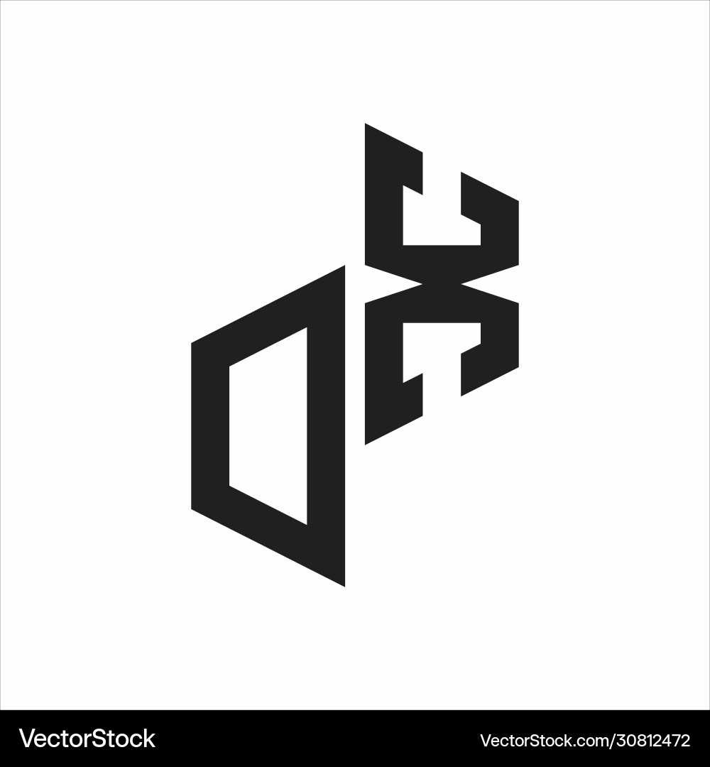 Dx initial letters logo monogram with up to down Dx initial letters logo monogram with up to down Vector Image