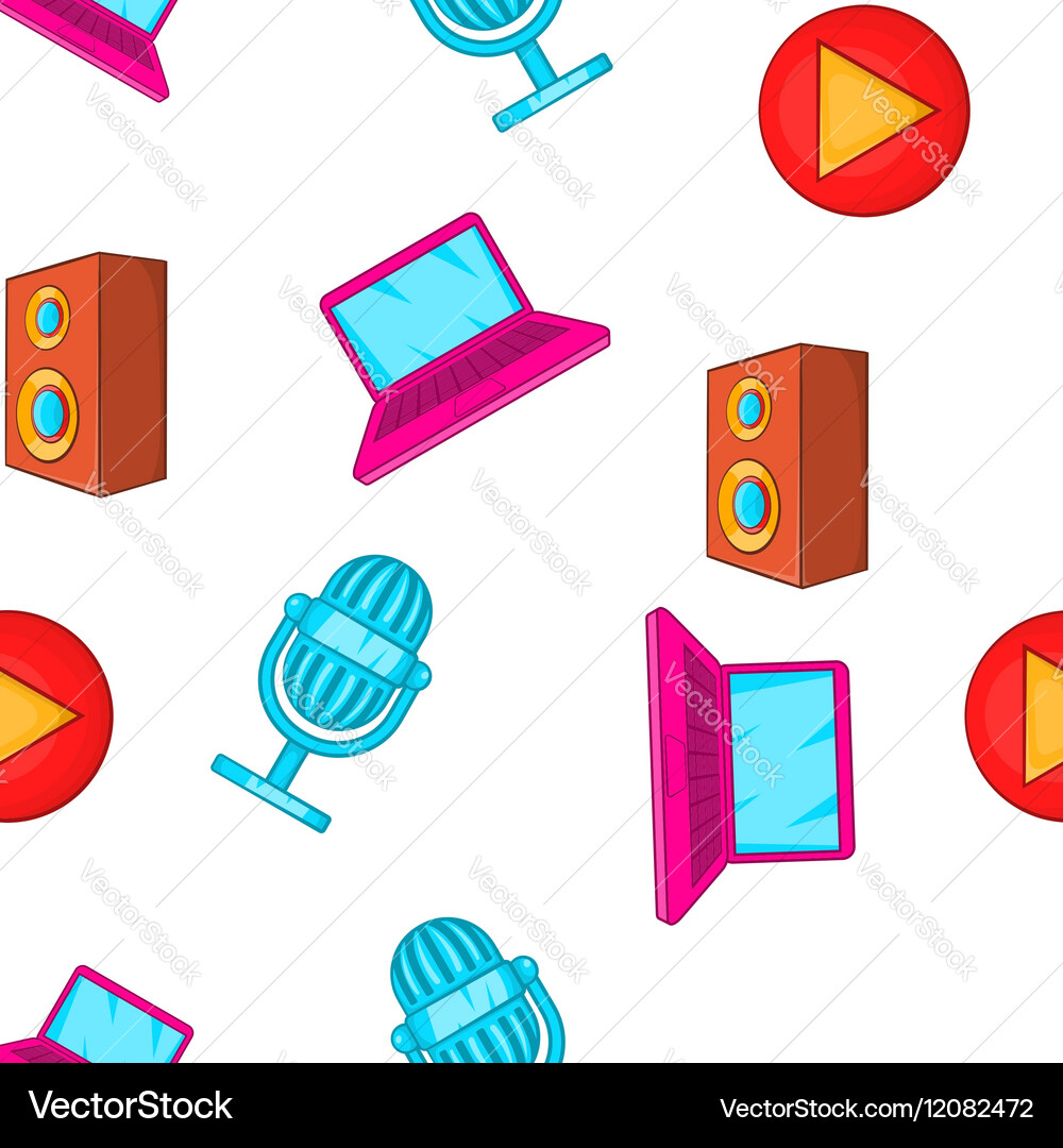 Electronics pattern cartoon style vector image