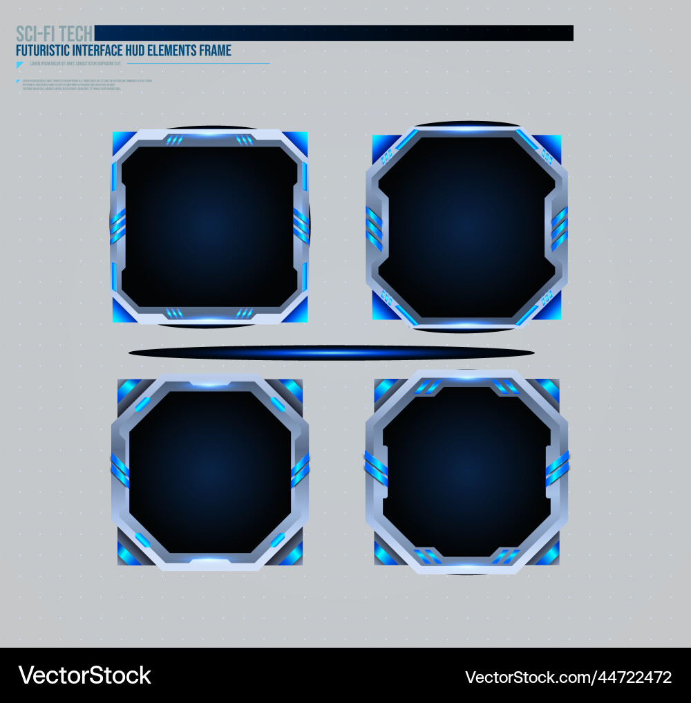 Futuristic frame hud element interface design Futuristic frame hud element interface design Vector Image
