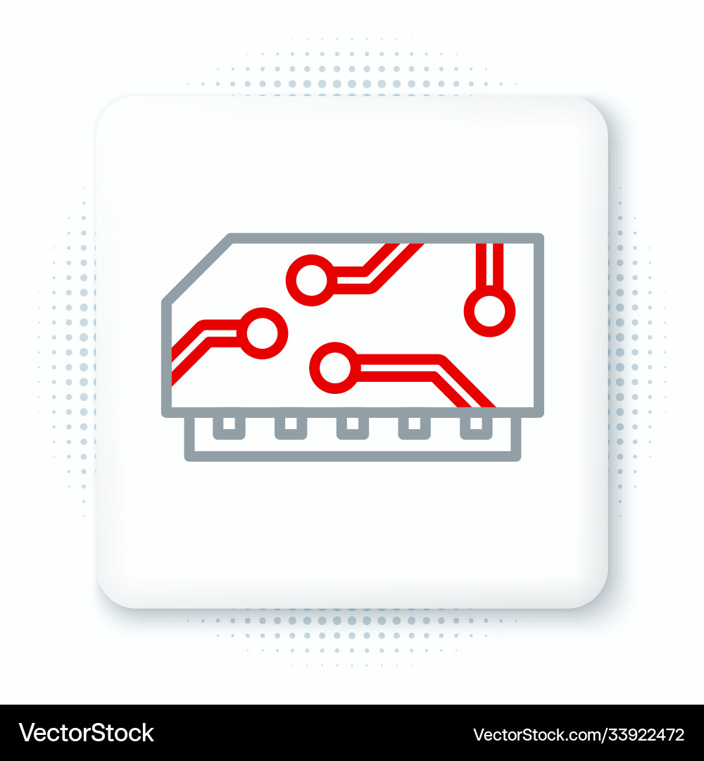 Line ram random access memory icon isolated Vector Image