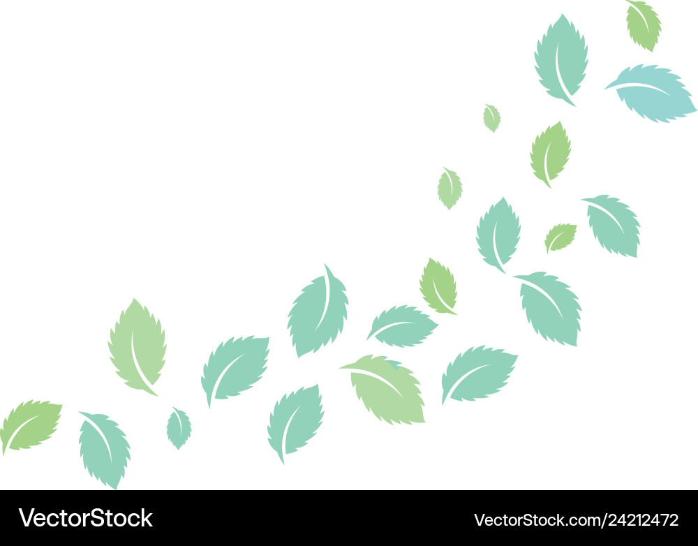 Mint leaves flat icon Mint leaves flat icon vector image