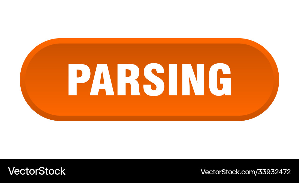 Parsing button rounded sign on white background vector image