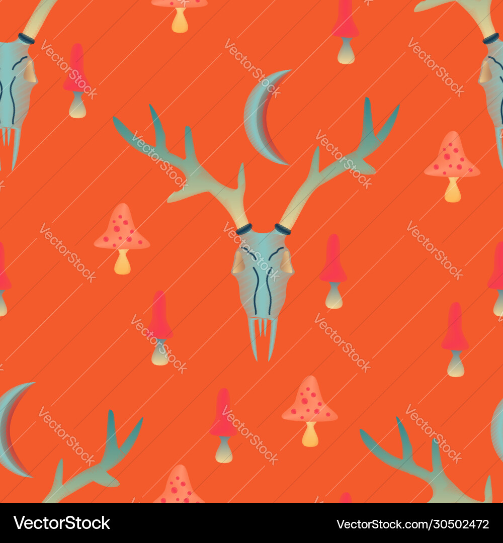 Seamless pattern with magical witchy elements Seamless pattern with magical witchy elements vector image