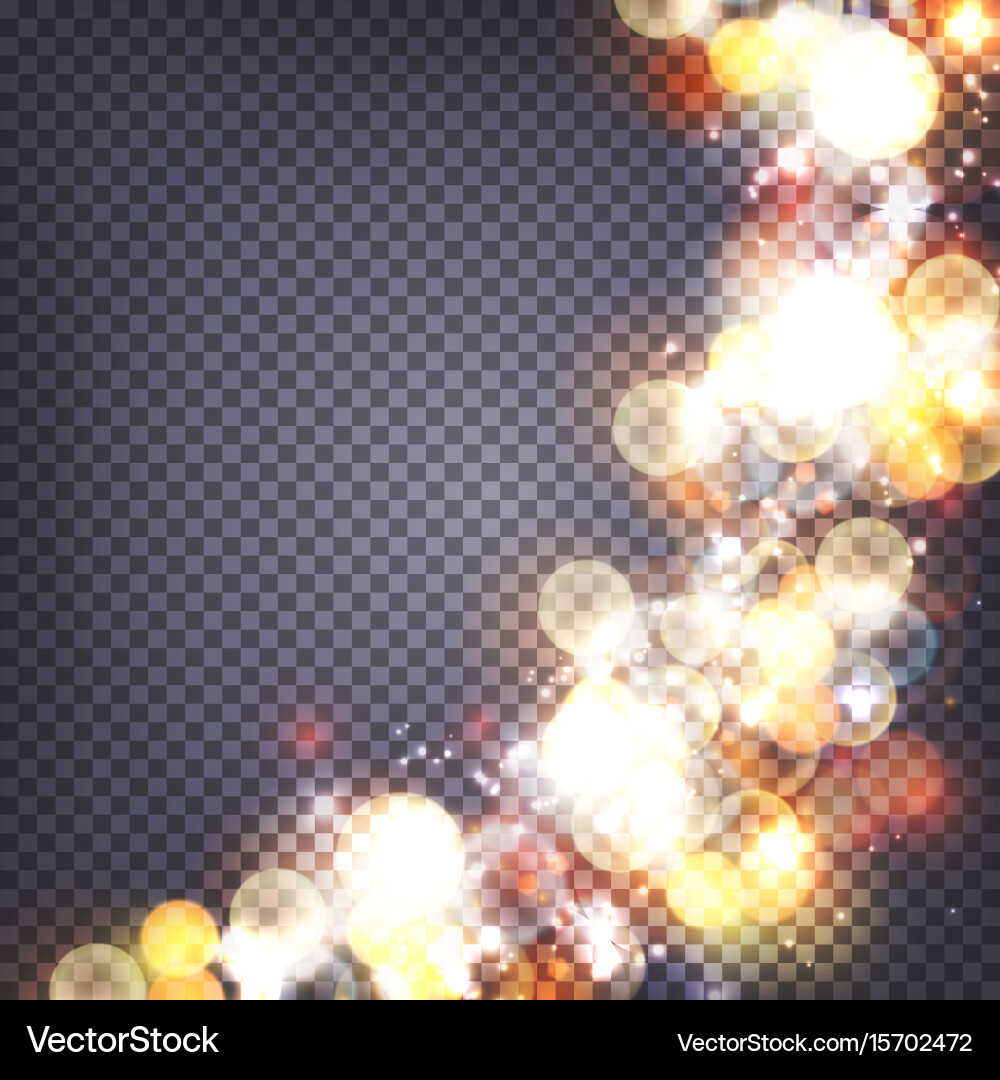 Soft bokeh and lights background transparent Vector Image