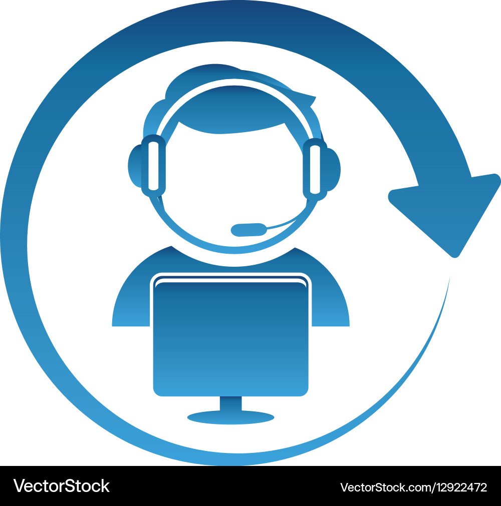 Technical support assistant icon vector image