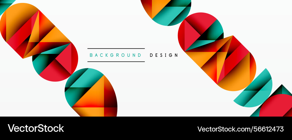 Abstract geometric shapes overlap creating Abstract geometric shapes overlap creating vector image