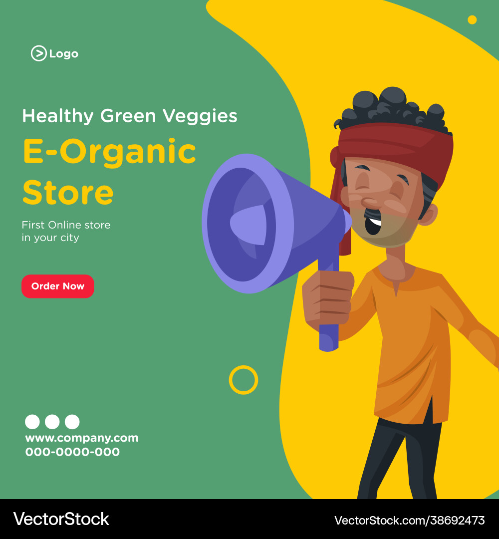 Banner design healthy green veggies Banner design healthy green veggies vector image