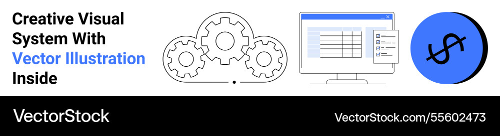 Cloud computing with gear integration data Cloud computing with gear integration data vector image