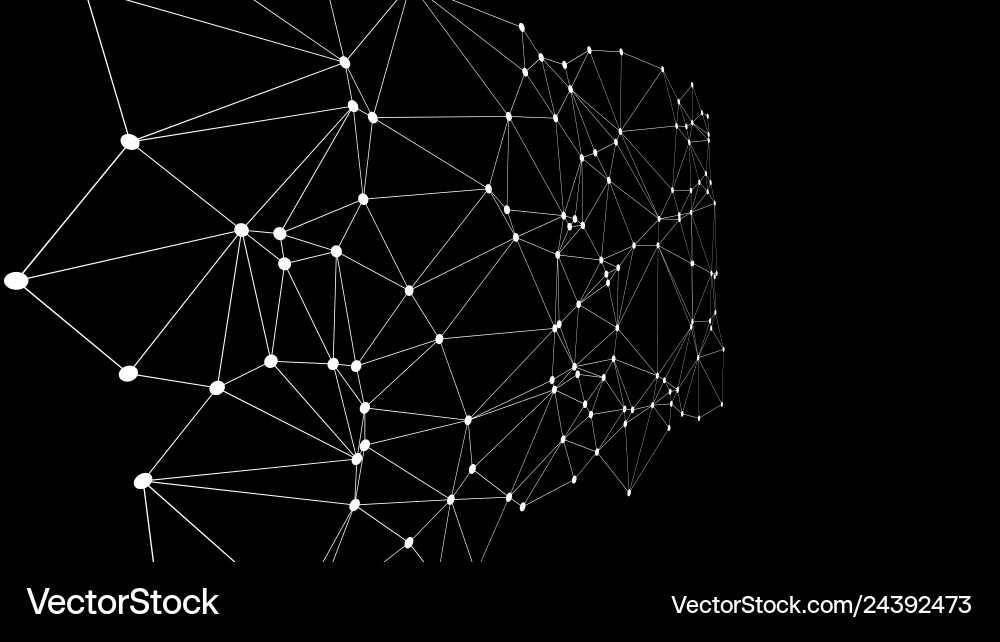 Digital wires 3d lines and dots connect Digital wires 3d lines and dots connect vector image