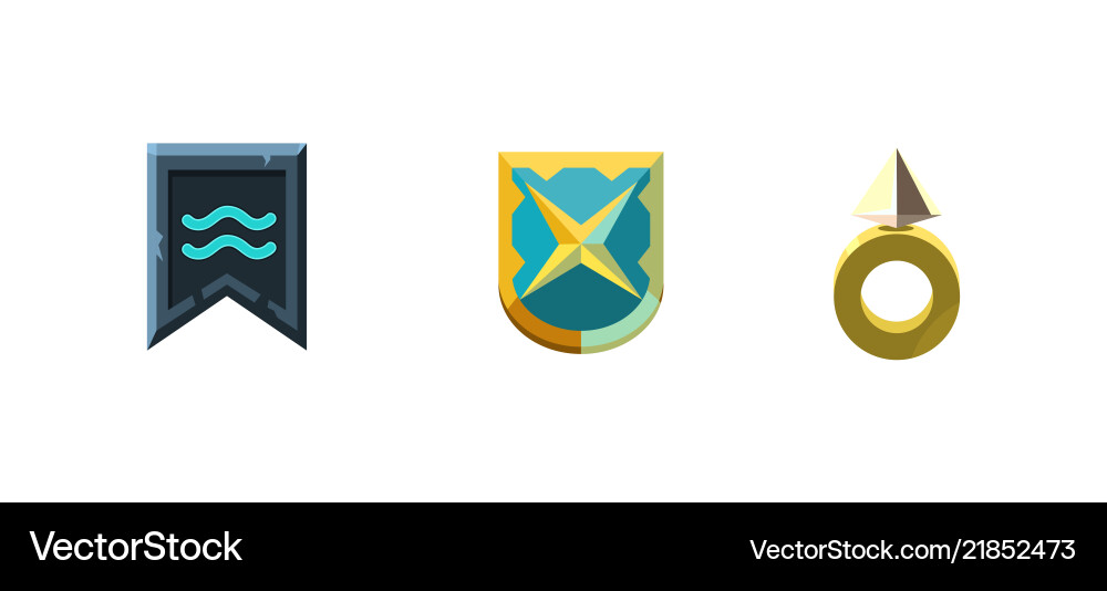 Game UI Elements Collection vector image