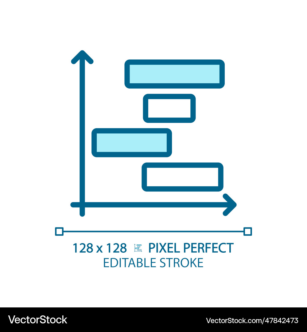Gantt chart light blue icon Gantt chart light blue icon vector image