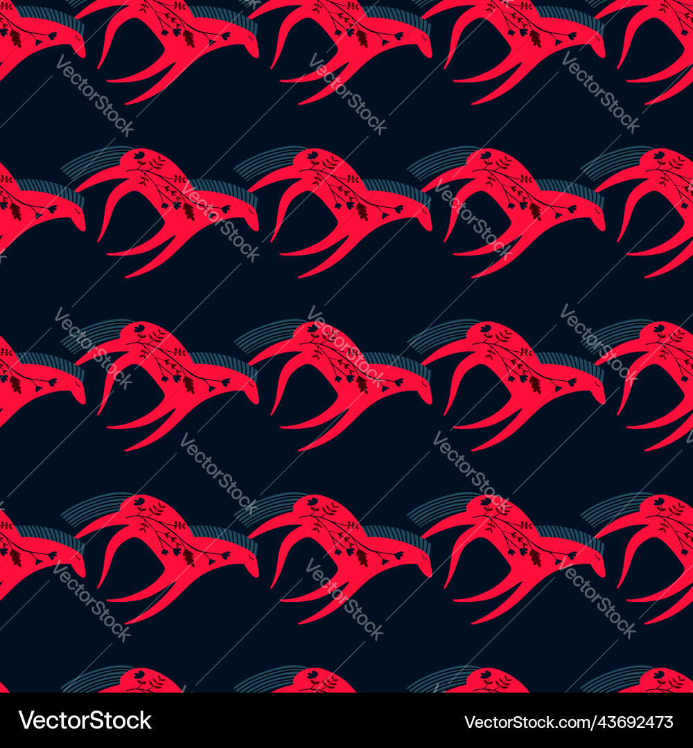 Hand drawn horse seamless pattern cute cartoon Hand drawn horse seamless pattern cute cartoon vector image