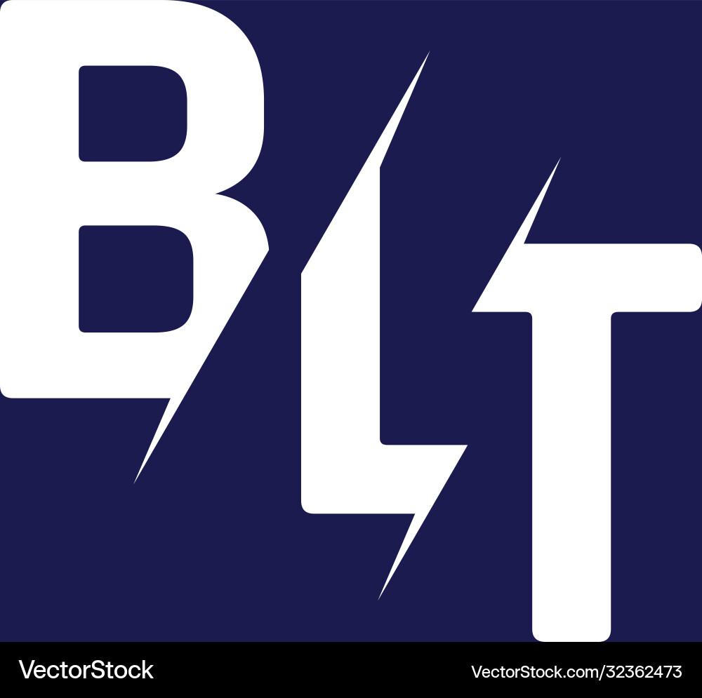 Monogram letters initial logo design blt Vector Image