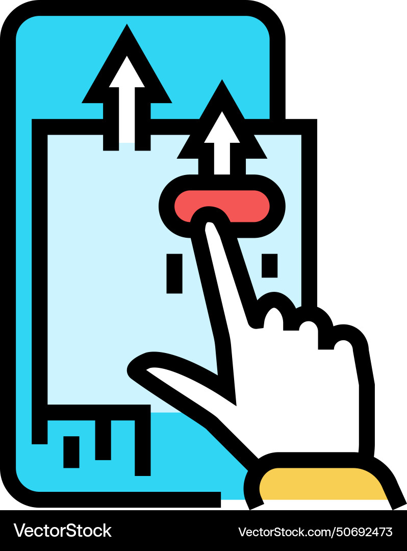 Parallax Scrolling ux ui Design Farbsymbol vektorbild