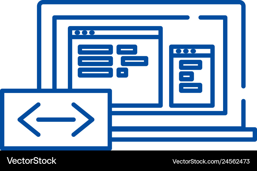 Program coding line icon concept Program coding line icon concept vector image