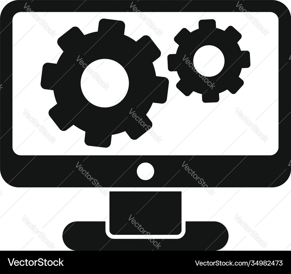 Server update data icon simple style Server update data icon simple style vector image