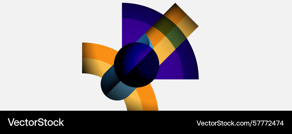 Abstract colorful design features circular shapes Vector Image